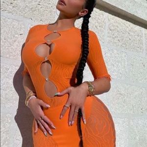 Poster Girl Miranda Dress in Tangerine